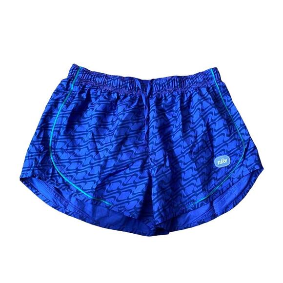 Nike Dri-Fit Running Shorts Lined Blue Drawstring Women's L 3" - Picture 1 of 5